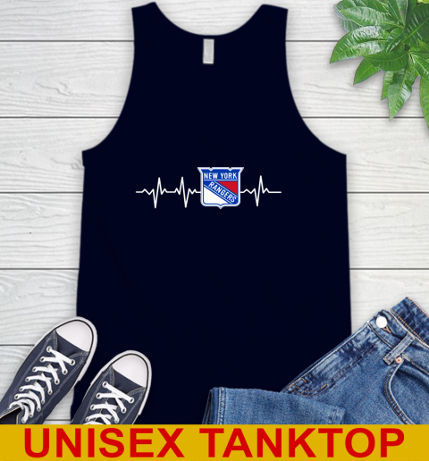 New York Rangers NHL Hockey Heart Beat Shirt Tank Top 2