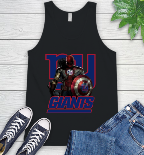 NFL Captain America Thor Spider Man Hawkeye Avengers Endgame Football New York Giants Tank Top 2