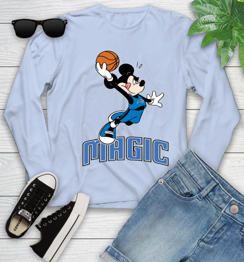 NBA Basketball Orlando Magic Cheerful Mickey Mouse Shirt Youth Long Sleeve 9