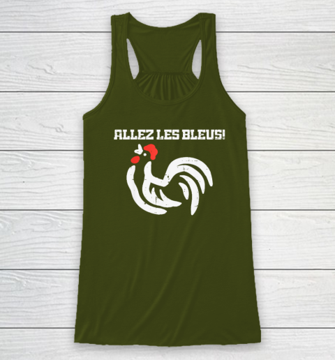 France Allez Les Bleus French Rooster Soccer Racerback Tank 2