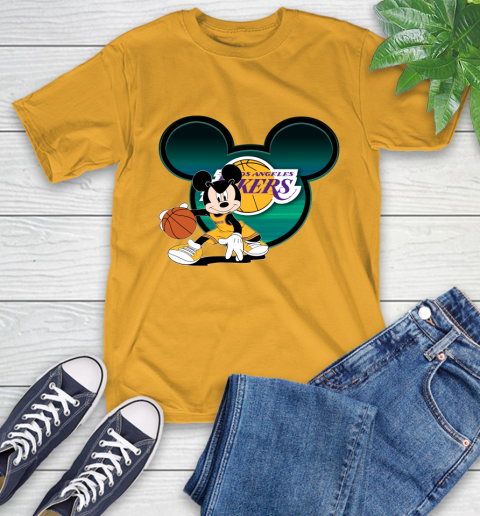 NBA Los Angeles Lakers Mickey Mouse Disney Basketball T-Shirt 3