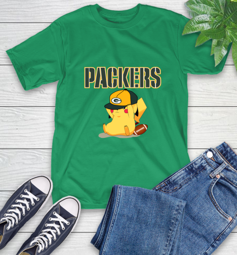 NFL Pikachu Football Sports Green Bay Packers T-Shirt 7