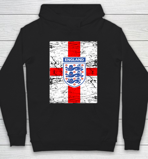 Three Lions On A Shirt European Football England Flag Football Euro Hoodie