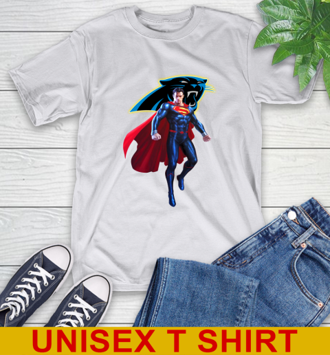 NFL Superman DC Sports Football Carolina Panthers T-Shirt 12