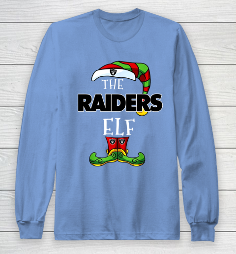 Oakland Raiders Christmas ELF Funny NFL Long Sleeve T-Shirt 8