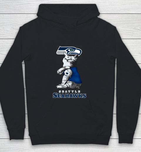 NFL Football My Cat Loves Seattle Seahawks Youth Hoodie