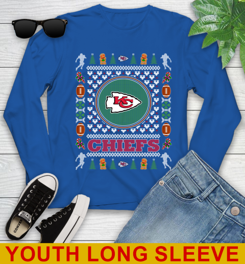 Kansas City Chiefs Merry Christmas NFL Football Loyal Fan Youth Long Sleeve 10