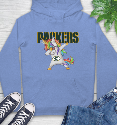 Green Bay Packers NFL Football Funny Unicorn Dabbing Sports Hoodie 11