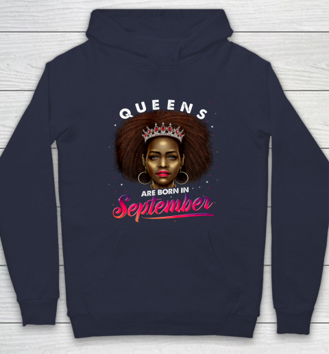 Queens Born September Shirt Black Girl Virgo Libra Birthday Hoodie 2