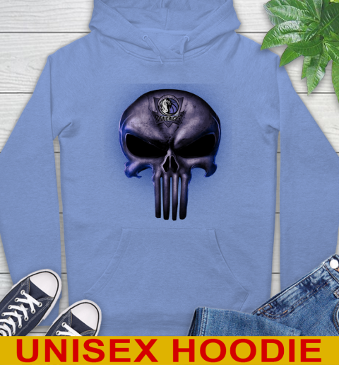 Dallas Mavericks NBA Basketball Punisher Skull Sports Hoodie 11