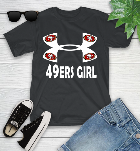 NFL San Francisco 49ers Girl Under Armour Football Sports Youth T-Shirt