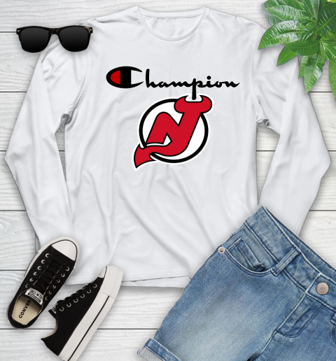 NHL Hockey New Jersey Devils Champion Shirt Youth Long Sleeve
