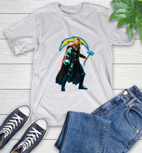 NFL Thor Avengers Endgame Football Los Angeles Chargers T-Shirt 12