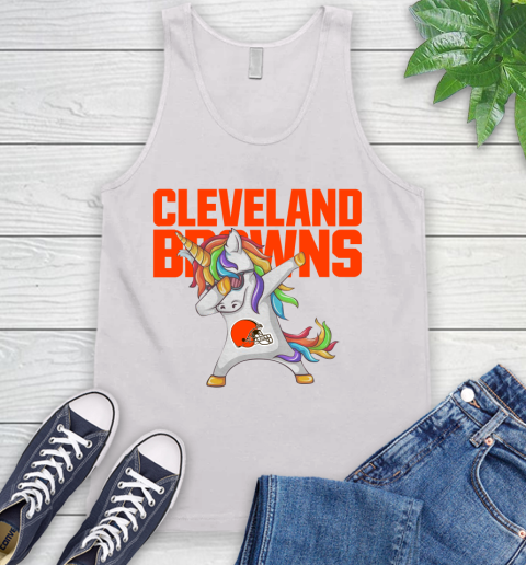 Cleveland Browns NFL Football Funny Unicorn Dabbing Sports Tank Top