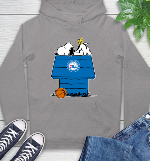 Philadelphia 76ers NBA Basketball Snoopy Woodstock The Peanuts Movie Hoodie 6