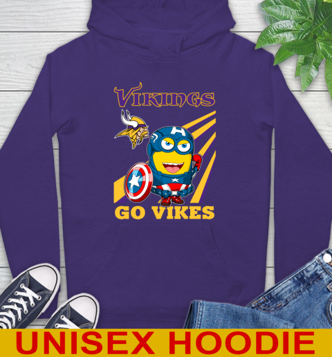 NFL Football Minnesota Vikings Captain America Marvel Avengers Minion Shirt Hoodie 5