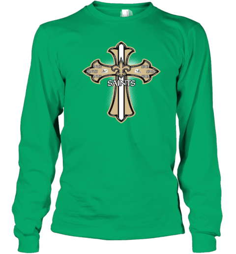 NFL Green Crusader Cross New Orleans Saints T-Shirt - Rookbrand