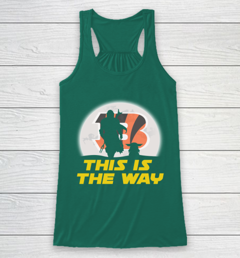 Cincinnati Bengals NFL Football Star Wars Yoda And Mandalorian This Is The Way Racerback Tank 5