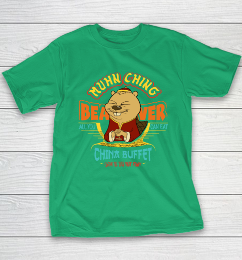 Muhn Ching Beaver All You Can Eat China Buffet Chow Youth T-Shirt 4