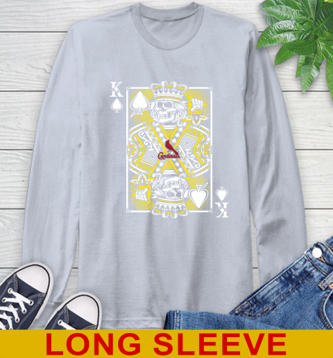 St.Louis Cardinals MLB Baseball The King Of Spades Death Cards Shirt Long Sleeve T-Shirt 6