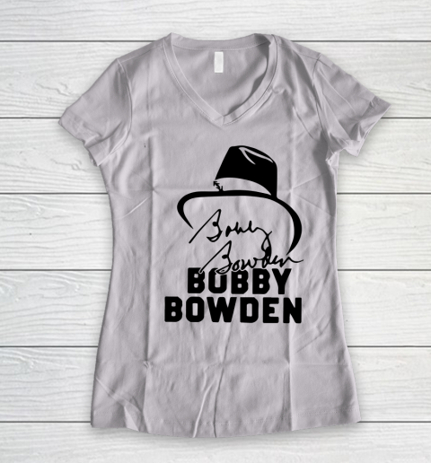Bobby Bowden Signature Rest In Peace Women's V-Neck T-Shirt