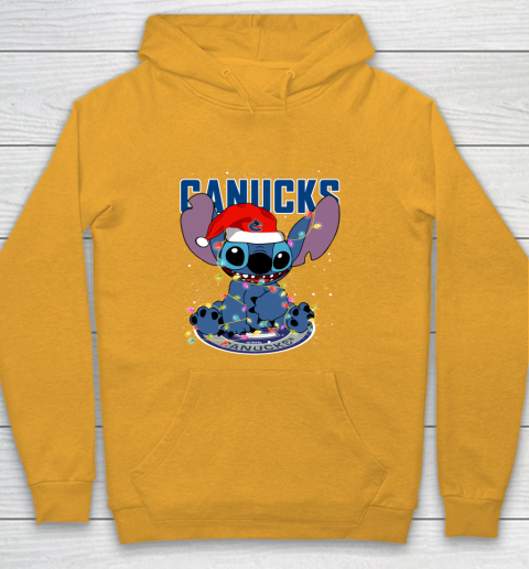 Vancouver Canucks NHL Hockey noel stitch Christmas Youth Hoodie 2