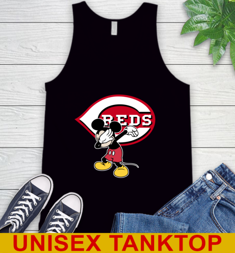 Cincinnati Reds MLB Baseball Dabbing Mickey Disney Sports Tank Top 2