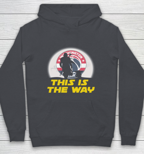 Washington Wizards NBA Basketball Star Wars Yoda And Mandalorian This Is The Way Youth Hoodie 5