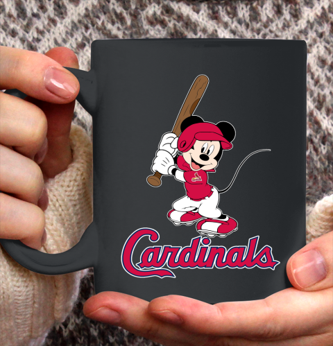 MLB Baseball St.Louis Cardinals Cheerful Mickey Mouse Shirt Ceramic Mug 15oz