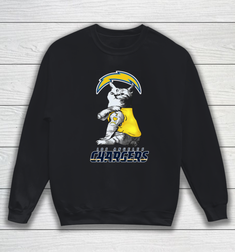 NFL Football My Cat Loves Los Angeles Chargers Sweatshirt