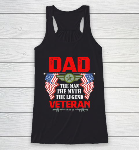 Veteran Shirt Dad  The Man, The Myth, The Legend Veteran Racerback Tank