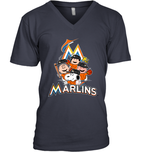 MLB Miami Marlins Women's Short Sleeve V-Neck Fashion T-Shirt - S