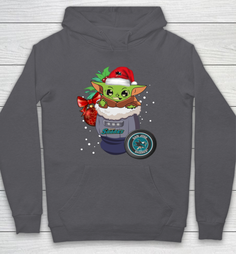 San Jose Sharks Christmas Baby Yoda Star Wars Funny Happy NHL Hoodie 7