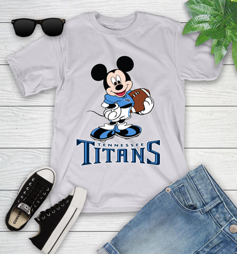 NFL Football Tennessee Titans Cheerful Mickey Mouse Shirt Youth T-Shirt 5 NFL Football Tennessee Titans Cheerful Mickey Mouse Shirt Youth T-Shirt - Image 5