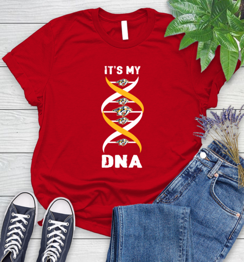 Nashville Predators NHL Hockey It's My DNA Sports Women's T-Shirt 13