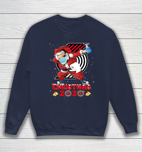 Portland Trail Blazers Funny Santa Claus Dabbing Christmas 2020 NBA Sweatshirt 2