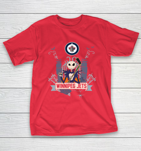 NHL Winnipeg Jets Hockey Jack Skellington Halloween T-Shirt 9