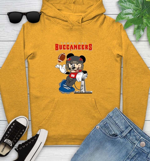 NFL Tampa Bay Buccaneers Mickey Mouse Disney Super Bowl Football T Shirt Youth Hoodie 3
