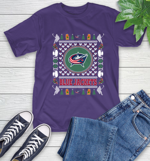 Columbus Blue Jackets Merry Christmas NHL Hockey Loyal Fan Ugly Shirt 5