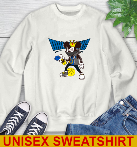 Dallas Mavericks NBA Basketball Mickey Peace Sign Sports Sweatshirt
