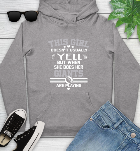 New York Giants NFL Football I Yell When My Team Is Playing Youth Hoodie 6