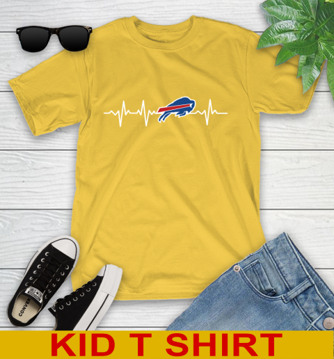 Buffalo Bills NFL Football Heart Beat Shirt Youth T-Shirt 9