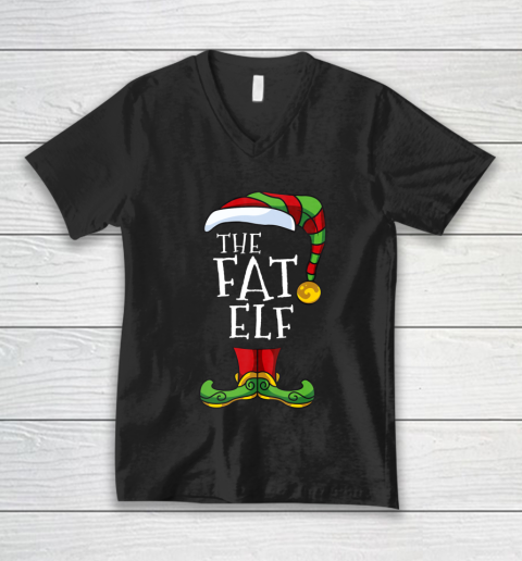 Fat Elf Family Matching Christmas Group Funny Pajama V-Neck T-Shirt