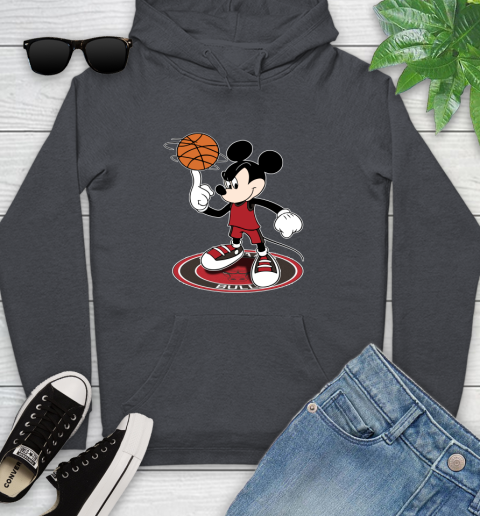 NBA Basketball Chicago Bulls Cheerful Mickey Disney Shirt Youth Hoodie 8