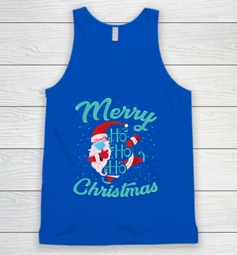 Merry Christmas Ho Ho Ho Santa Claus Wearing A Face Mask Tank Top 4