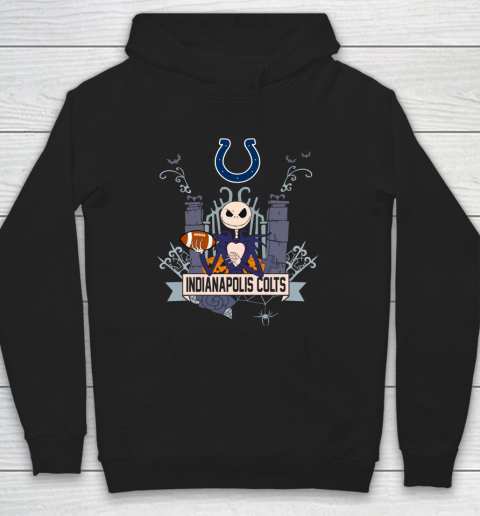NFL Indianapolis Colts Football Jack Skellington Halloween Hoodie