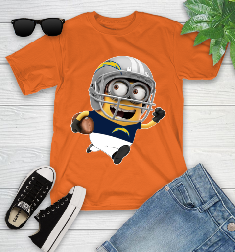 NFL San Diego Chargers Minions Disney Football Sports Youth T-Shirt 7