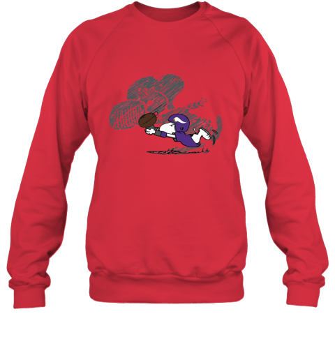 Minnesota Vikings Snoopy Plays The Football Game Sweatshirt