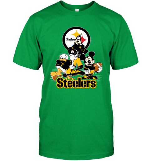 NFL Pittsburgh Steelers Mickey Mouse Donald Duck Goofy Football T