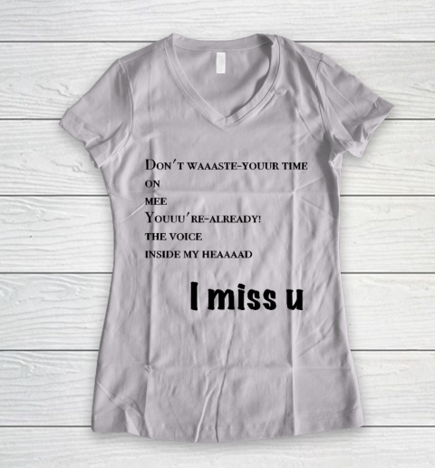 I Miss You Blink 182 Don't Waste Your Time Women's V-Neck T-Shirt